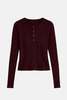 The Tile Club Sylvia Pointelle Henley Top - Thumbnail 1