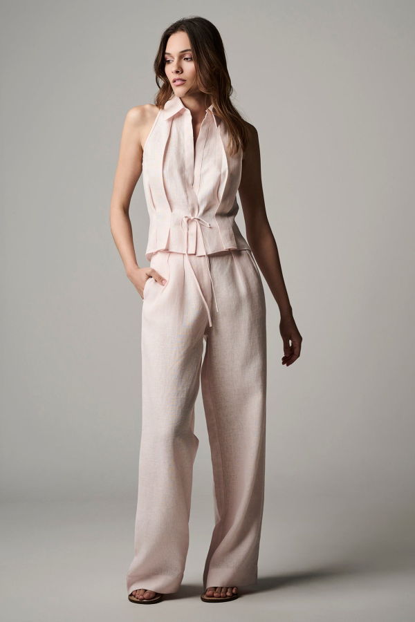 Hevron Alina Pant - Rose Quartz