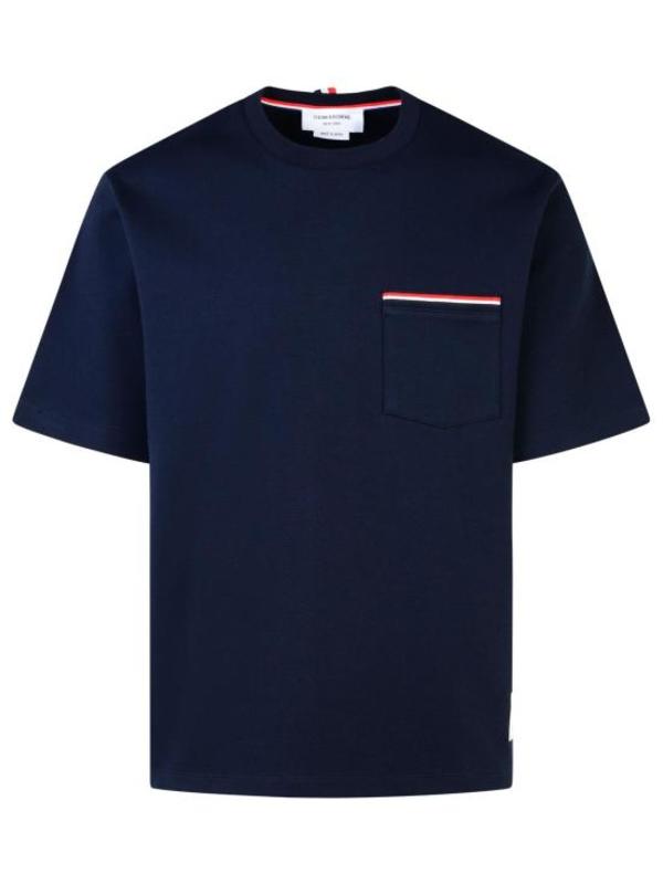 thom browne MJS183A07323415 T-Shirt - Navy