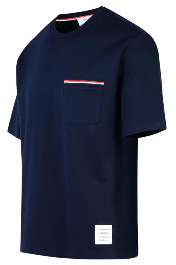 thom browne MJS183A07323415 T-Shirt - Navy