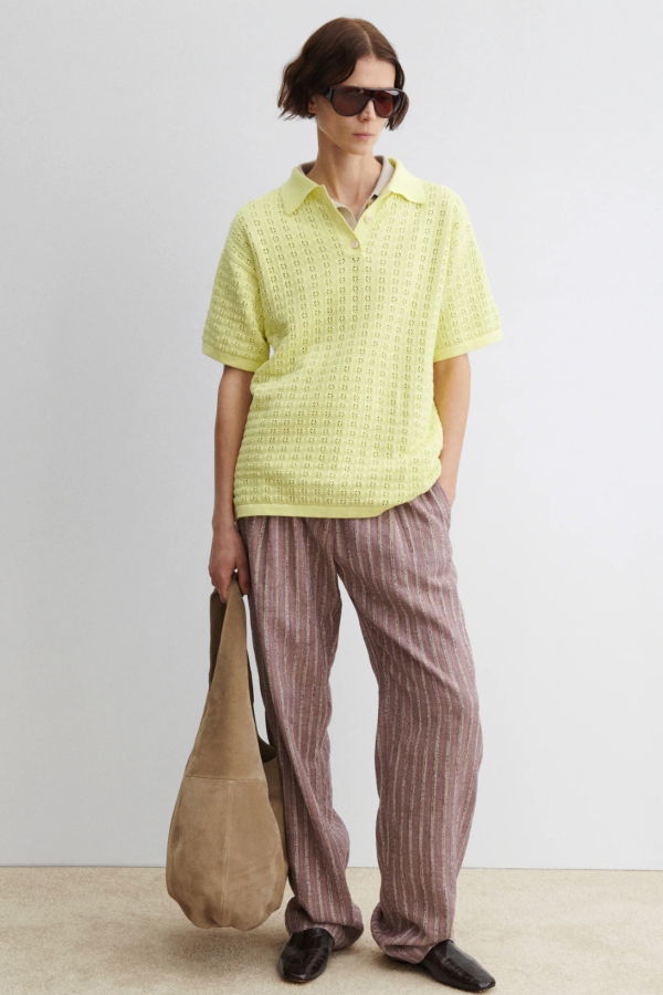 Rachel Comey Clarence Polo Top - Limoncello