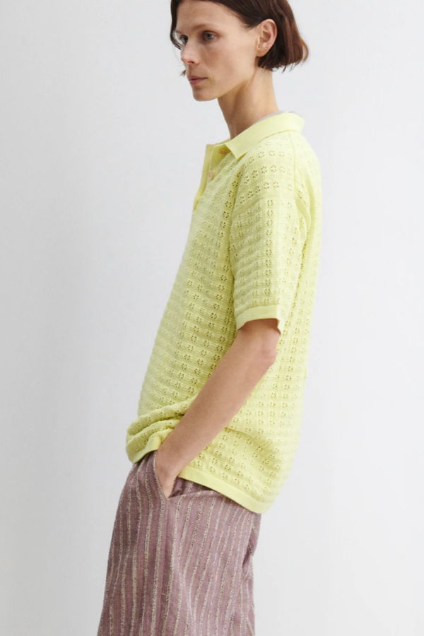 Rachel Comey Clarence Polo Top - Limoncello