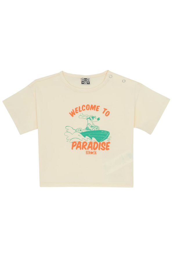 KIDS Bonton Baby Livo Paradise Print T-Shirt - Cream