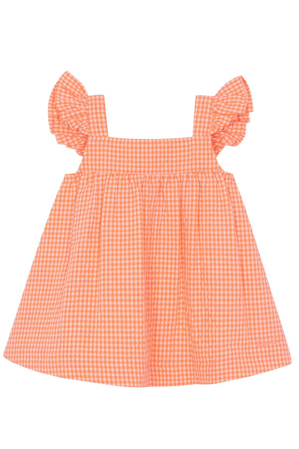 KIDS Bonton Nadine Gingham Dress - Orange