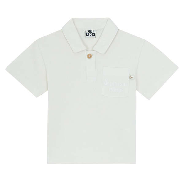 KIDS Bonton Baby Nivio Polo Tee - White KIDS Bonton Baby Nivio Polo Tee - White
