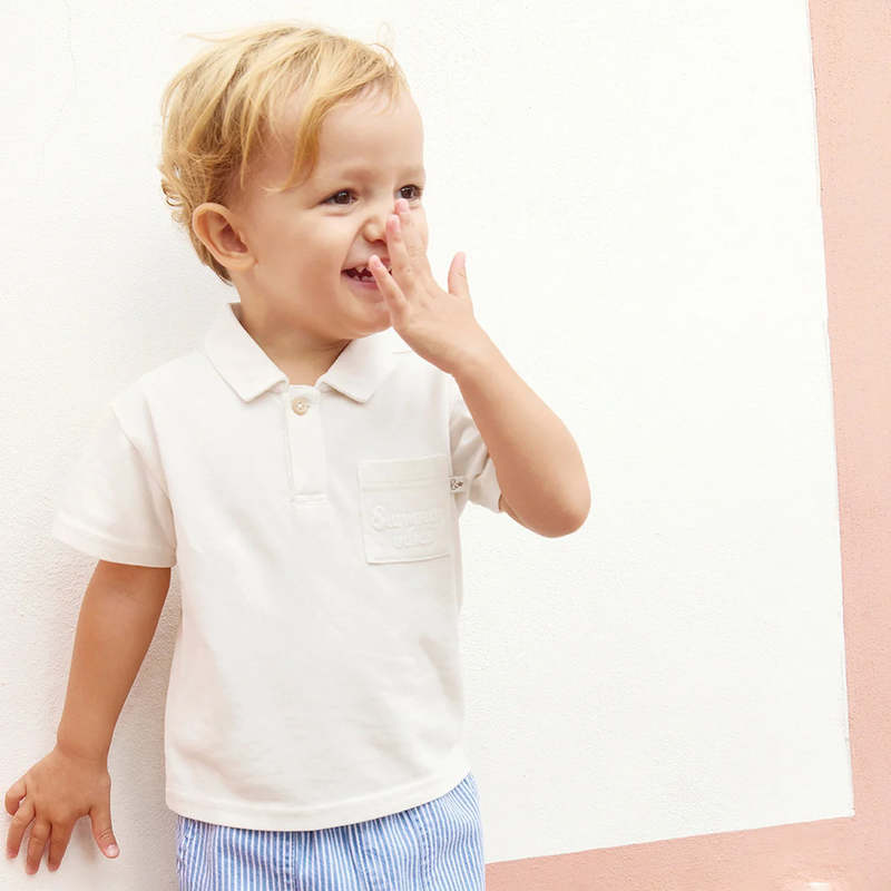 KIDS Bonton Baby Nivio Polo Tee - White