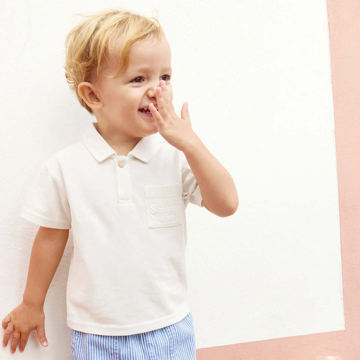 KIDS Bonton Baby Nivio Polo Tee - White - Image 4 of 6