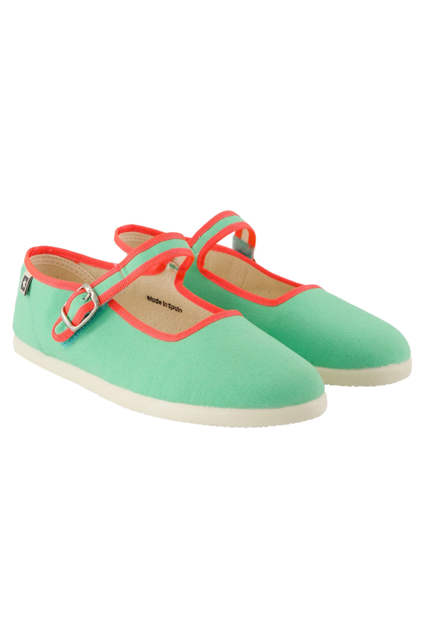 KIDS Bonton Jane Buckled Shoes - Green