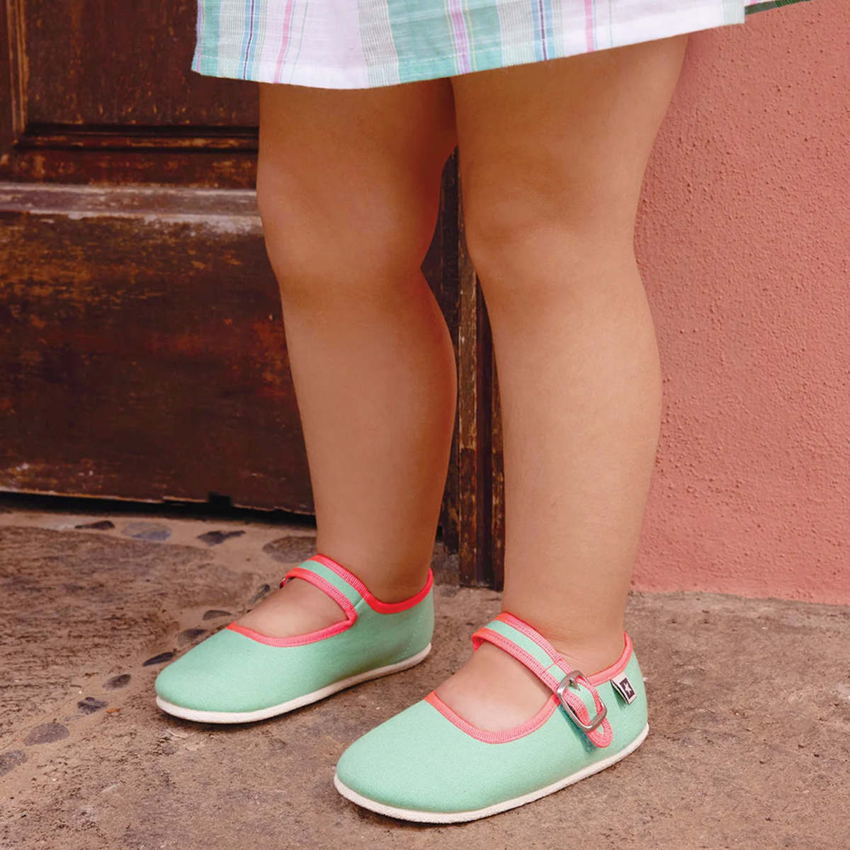 KIDS Bonton Jane Buckled Shoes - Green - Image 7 of 8