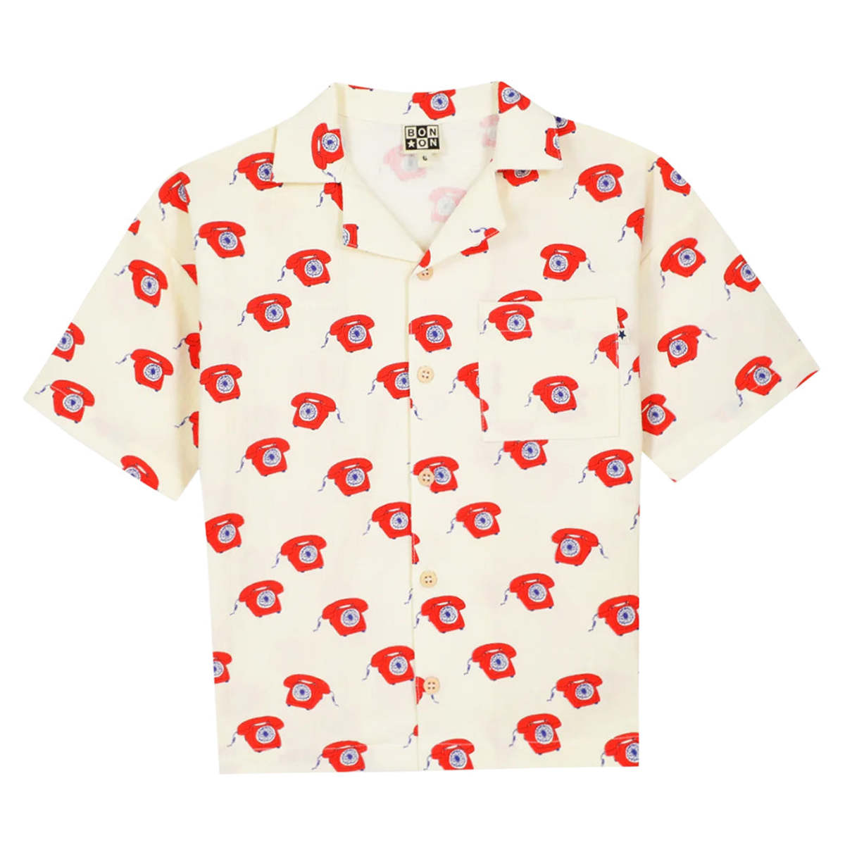KIDS Bonton Las Vegas Shirt Phone Print - Cream - Image 1 of 6