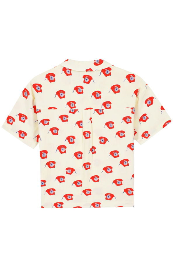 KIDS Bonton Las Vegas Shirt Phone Print - Cream