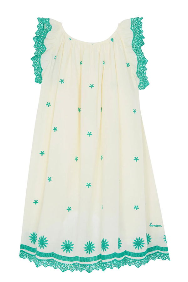 KIDS Bonton Lena Dress - Ecru White