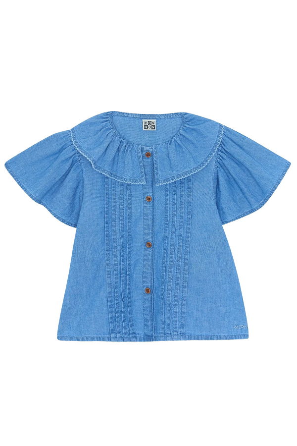 KIDS Bonton Nancy Chambray Blouse - Blue