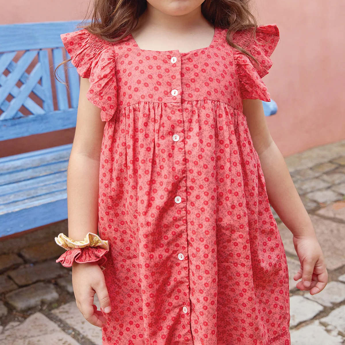 KIDS Bonton Nonna Dress - Red - Image 5 of 8