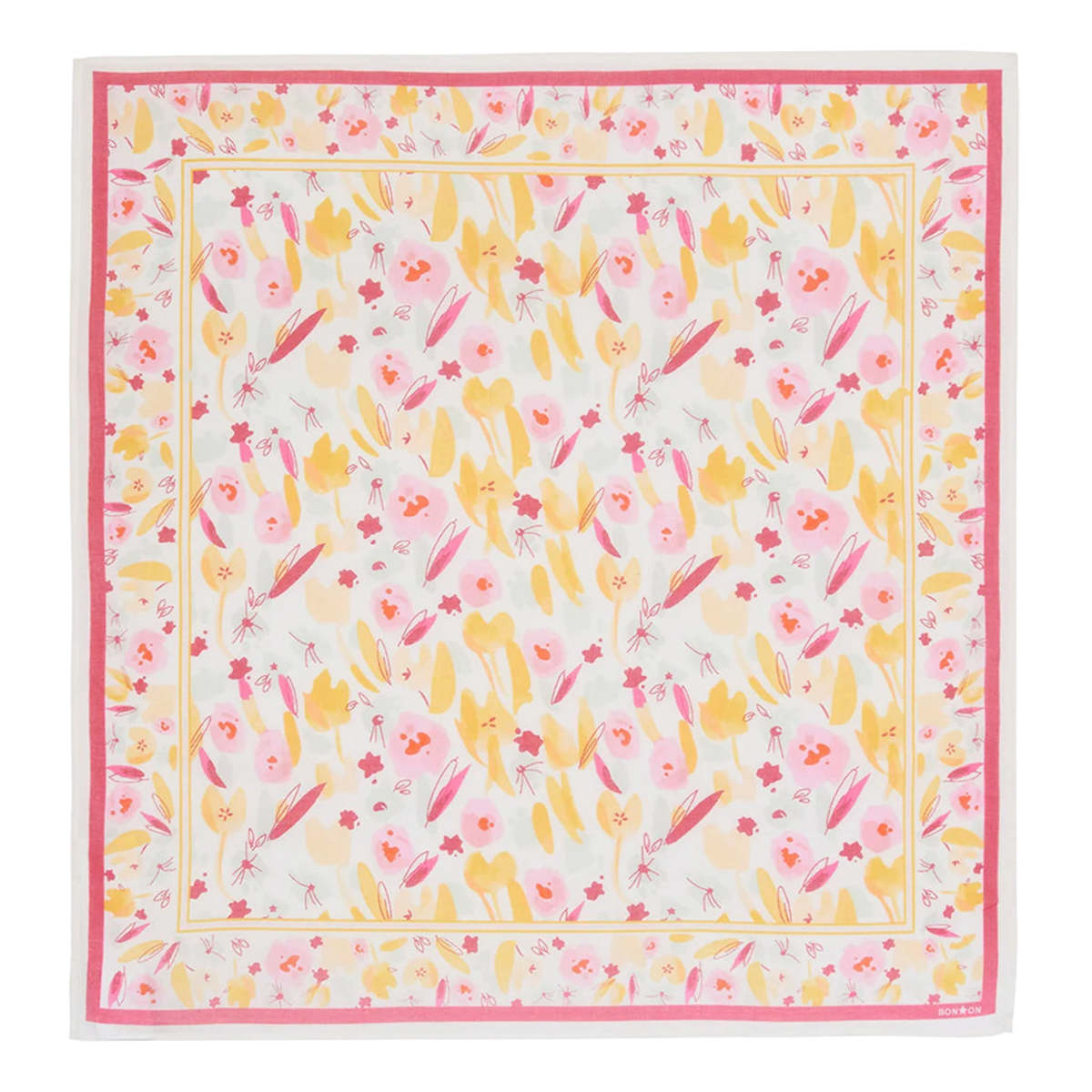 KIDS Bonton Josephine Floral Print Bandana Scarf - Pink - Image 1 of 6