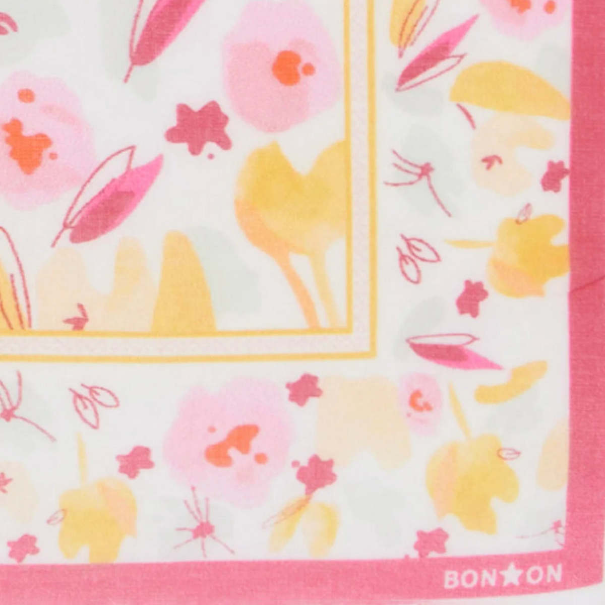 KIDS Bonton Josephine Floral Print Bandana Scarf - Pink - Image 2 of 6