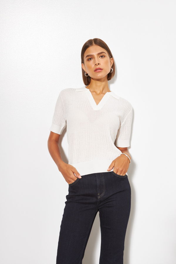 Line the Label Emery Sweater - Chalk