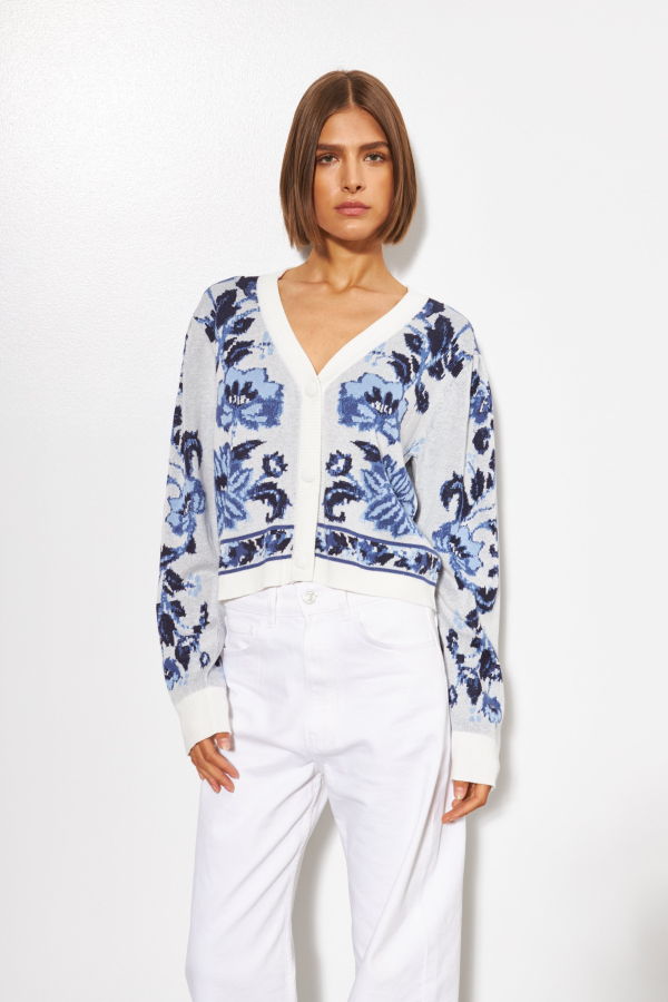 Line the Label Polly in Bluebell Bouquet Cardigan
