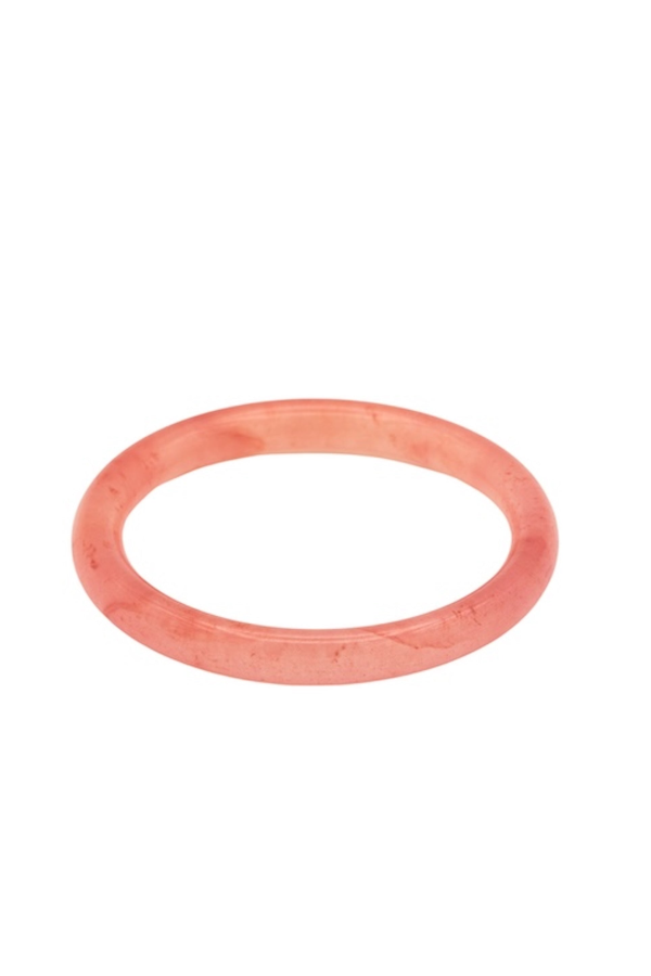 seree Blush Skinny Round Jade Stone Bracelet - Pink