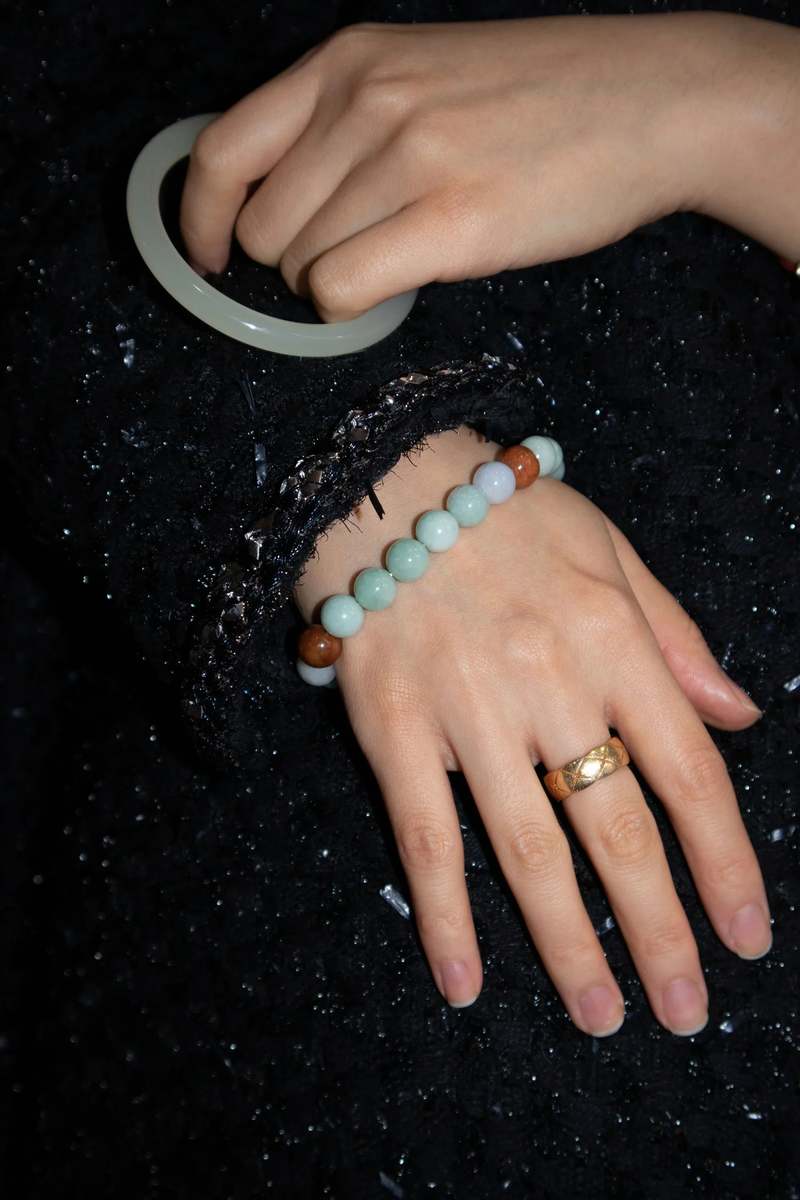 seree Pea Beaded Jade Bracelet