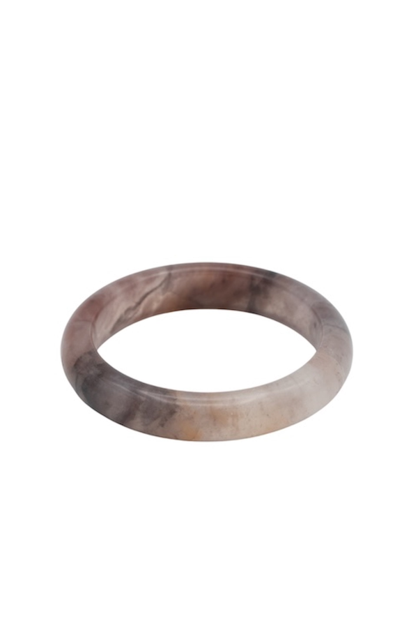 Seree Playground Marble Jade Stone Bangle - Sand