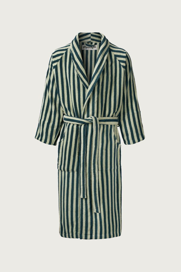 Bongusta Naram Bathrobe - Seafoam + Deep Teal