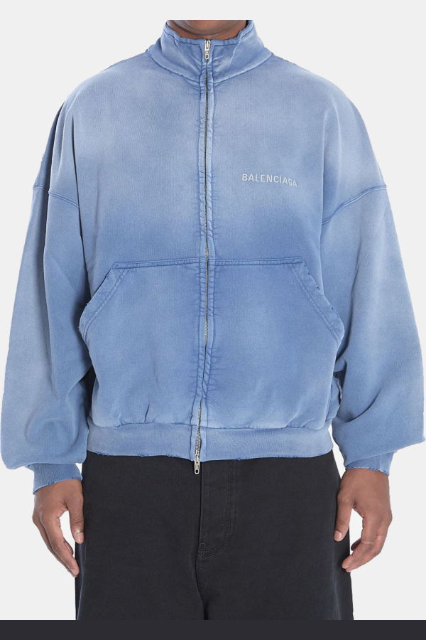 Balenciaga Faded Blue Zip-Up Jacket