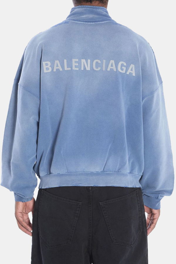 Balenciaga Faded Blue Zip-Up Jacket