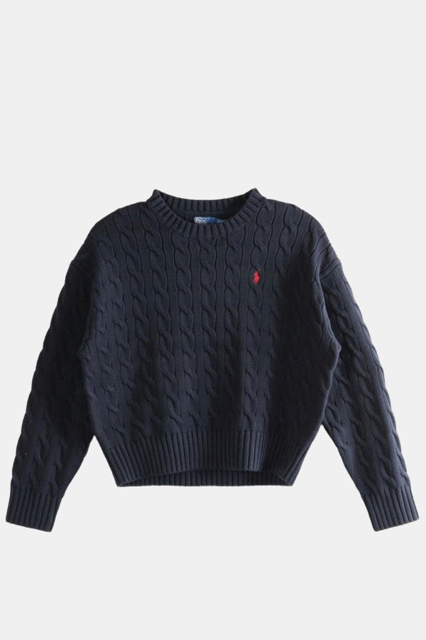 Polo Ralph Lauren Long Sleeve Crew Pullover Sweater - Hunter Navy