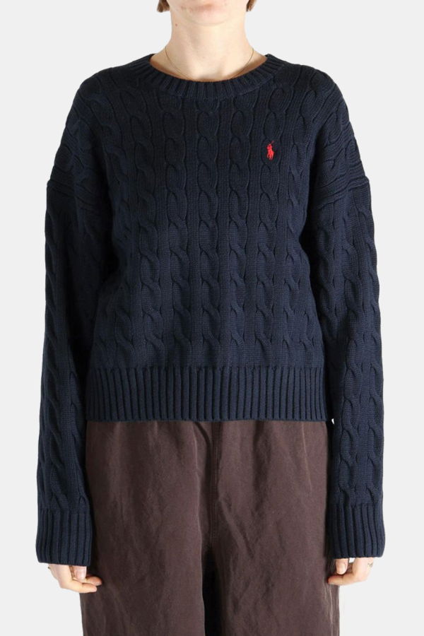 Polo Ralph Lauren Long Sleeve Crew Pullover Sweater - Hunter Navy