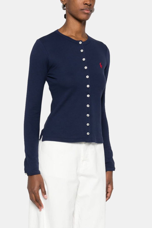 Polo Ralph Lauren Long Sleeve Cardigan - Newport Navy