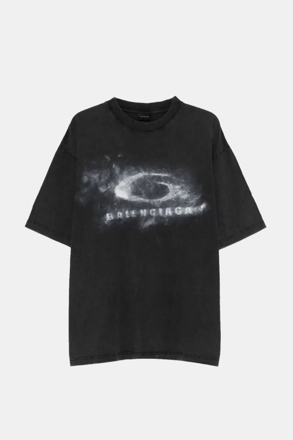 Balenciaga Medium Fit T-Shirt - Washed Black/White