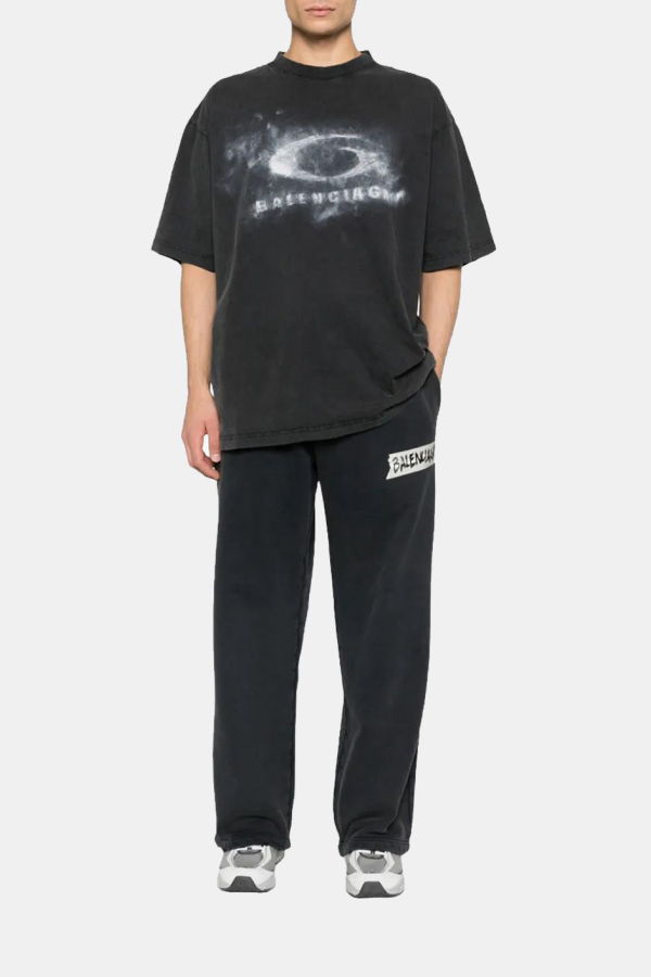 Balenciaga Medium Fit T-Shirt - Washed Black/White