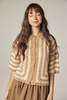 amente Hand Knit Crochet Top - Khaki/Tan - Thumbnail 5