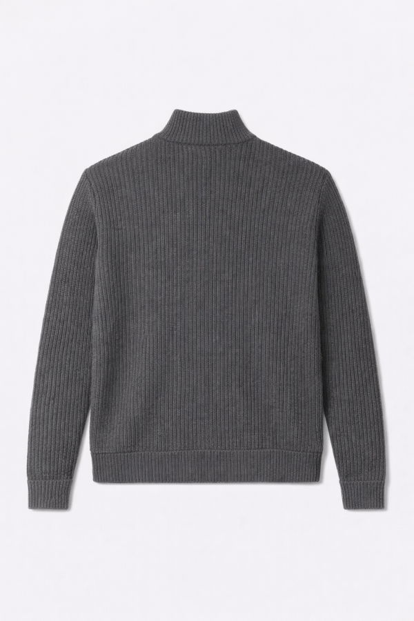 Blue&Cream Cashmere Quilted Combo Zip Jacket