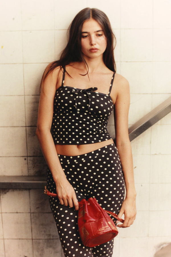 Rat Boi Tie Cami in Espresso Dot