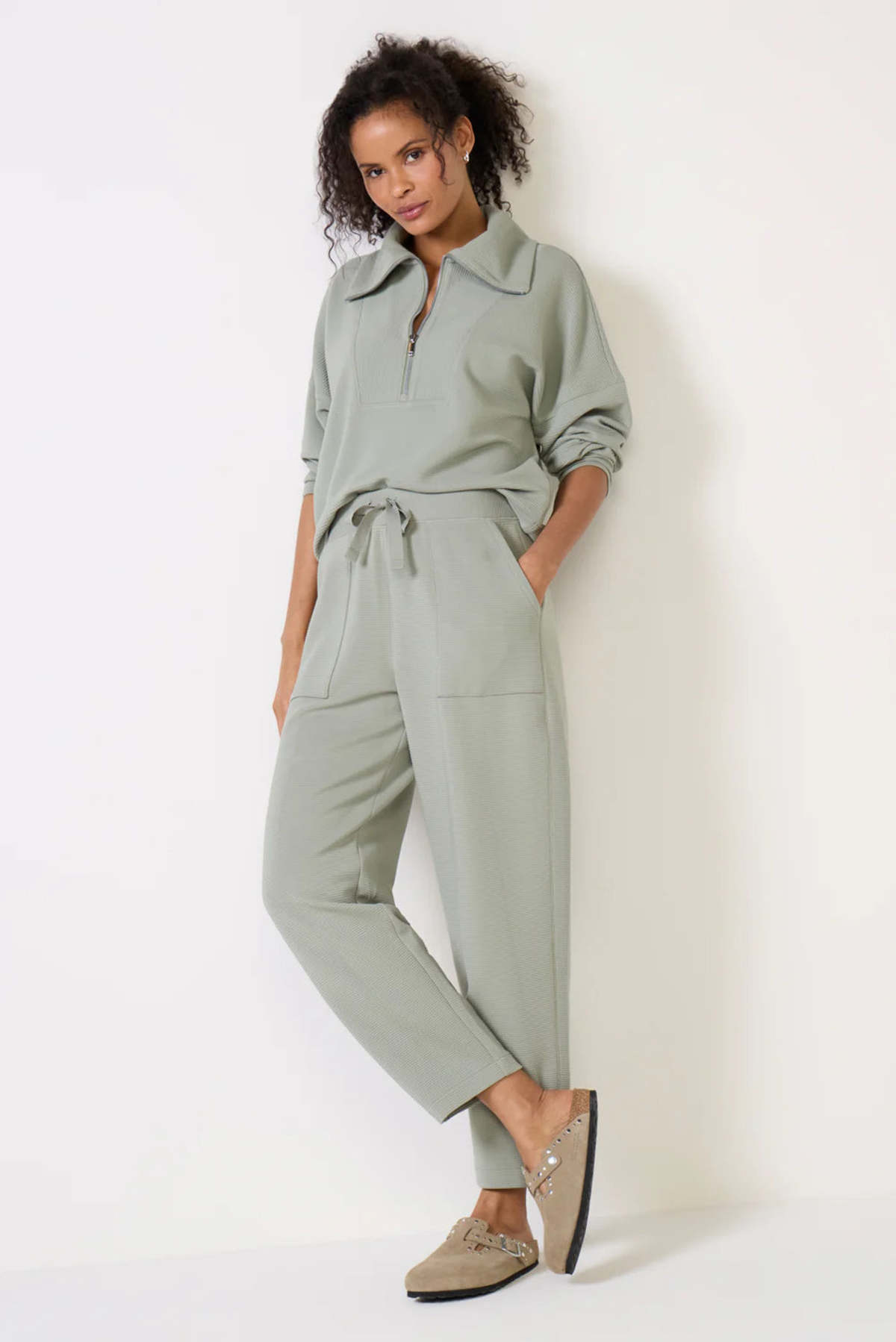 Spanx AE French Rib Wide Leg Pant - Image 2 of 5