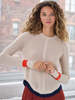 Autumn Cashmere Mesh Shirttail Crew Sweater - Thumbnail 1