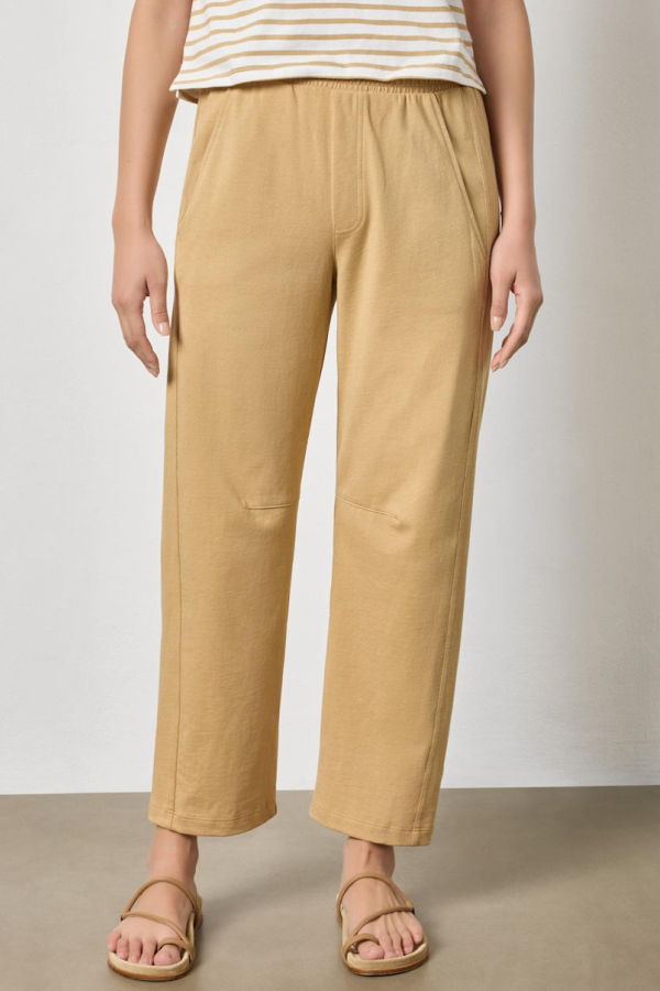 Lilla P. Side Panel Straight Leg Pant