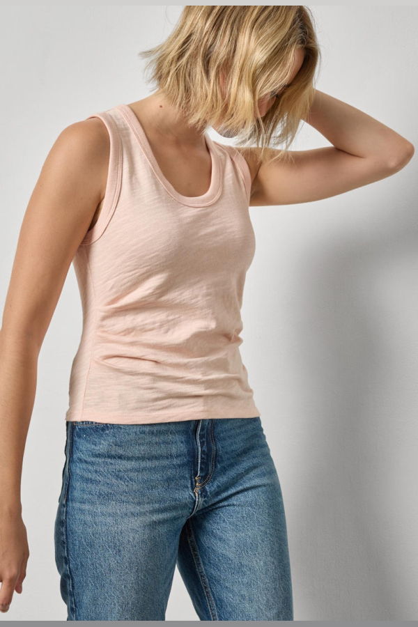 Lilla P. Vintage Side Pleat Tank Top