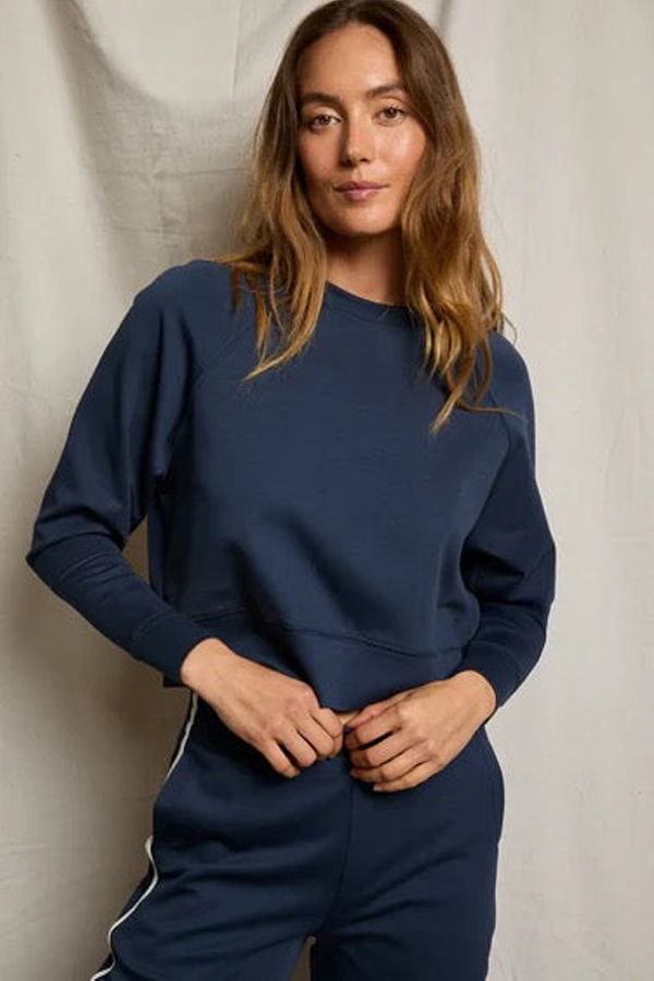 Perfect White Tee Nell Sweatshirt - Navy