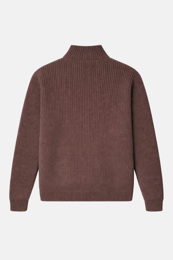 Blue&Cream Cashmere Quilted Combo Zip Jacket