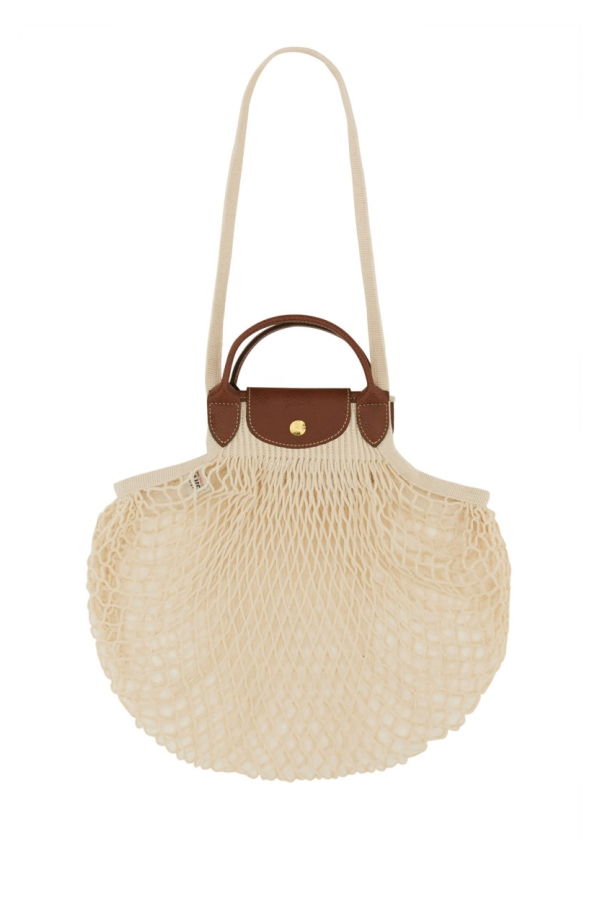 Longchamp Borsa Le Pliage Filet Shoulder Bag - White