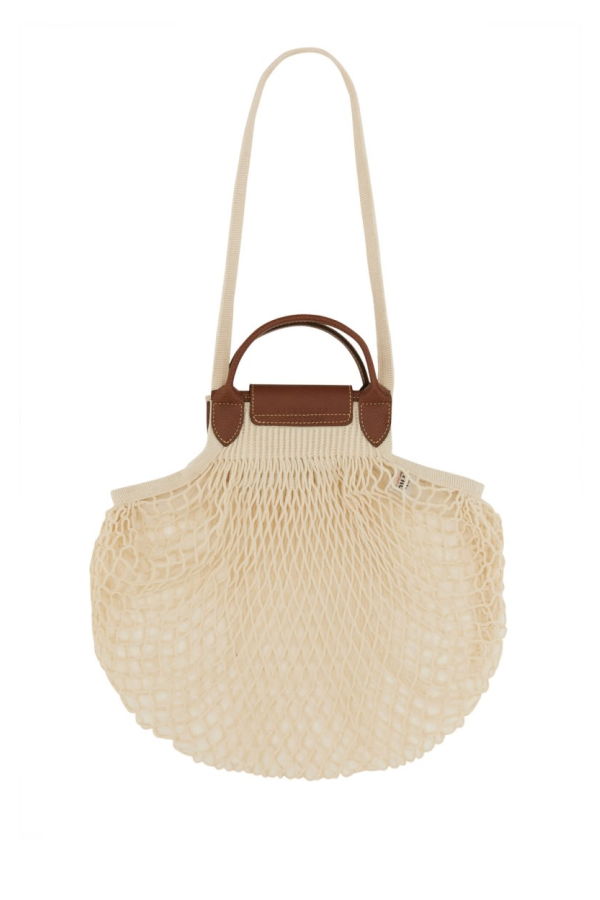 Longchamp Borsa Le Pliage Filet Shoulder Bag - White