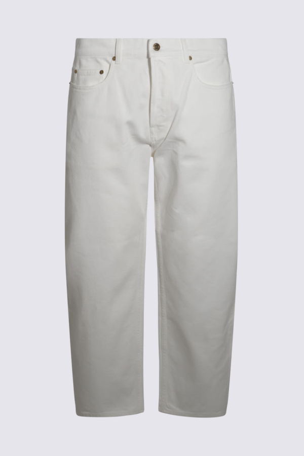 Golden Goose White Cotton Denim Jeans - Offwhite