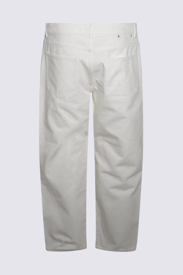 Golden Goose White Cotton Denim Jeans - Offwhite
