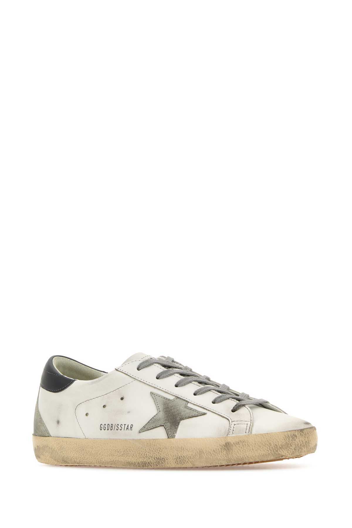 Golden Goose Multicolor Leather Super Star Classic Sneakers - White/Ice/Dark Gray - Image 2 of 2