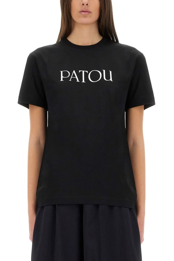 Patou Logo Print T-Shirt - Black