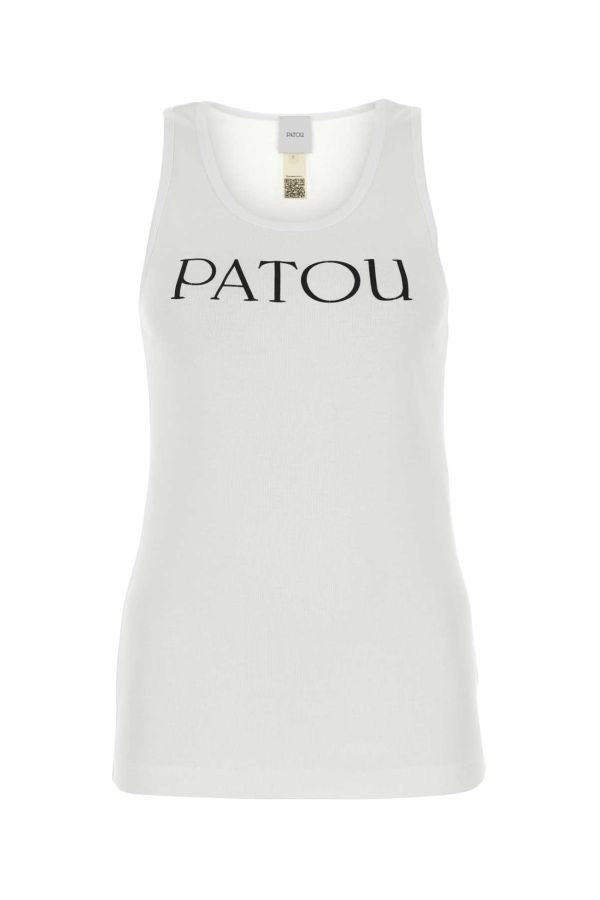 Patou Cotton Tank Top - White