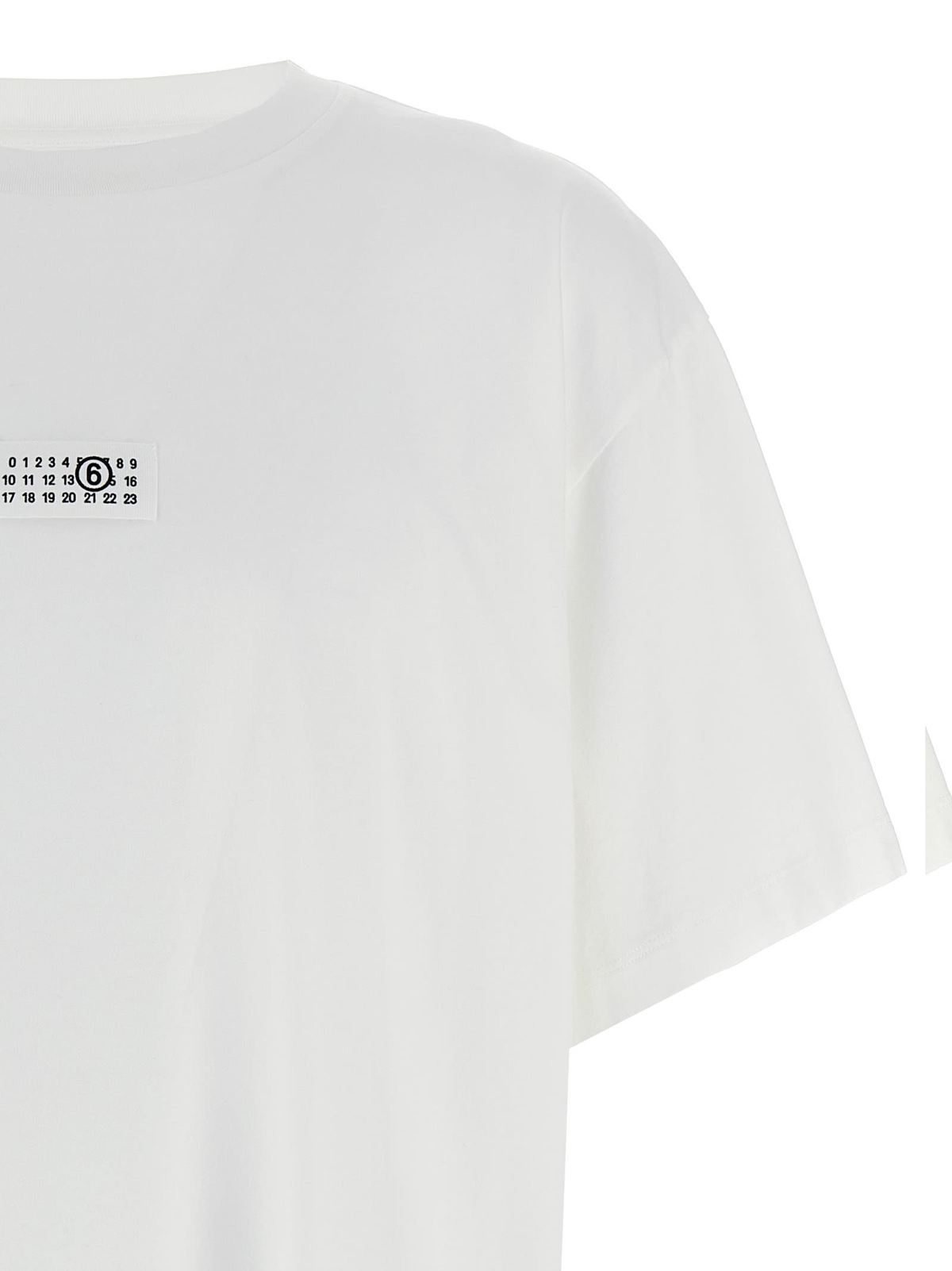 MM6 Maison Margiela Numeric Signature MM6 Patch T-Shirt - White - Image 3 of 4